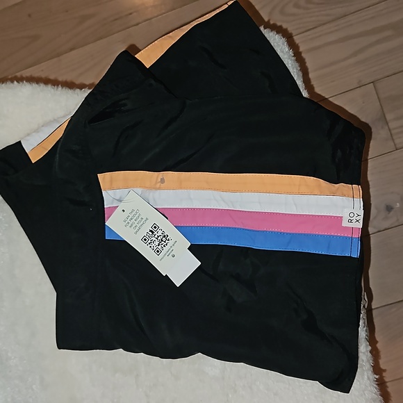 ROXY Pop Surf Collection TROPICAL OASIS 5" boardshorts swim shorts black Sz S - Picture 8 of 15